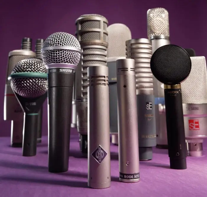 Picture of various microphones