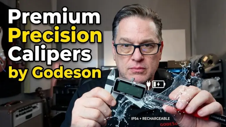 Godeson IP54 digital calipers on a workbench — Tech4Dads review