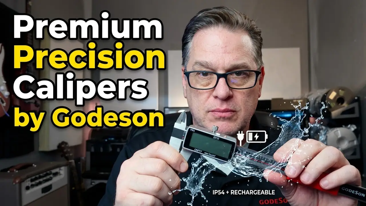 Godeson IP54 digital calipers on a workbench — Tech4Dads review