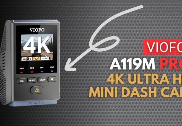 VIOFO A119M Pro 4K dash cam mounted on windshield — Tech4Dads review
