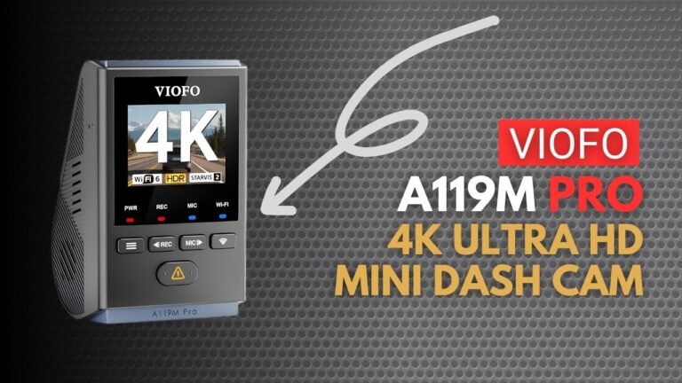 VIOFO A119M Pro 4K dash cam mounted on windshield — Tech4Dads review